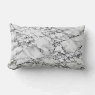 Trendy White Marble Stone Lumbar Cushion