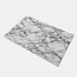 Trendy White Marble Stone - Modern Doormat