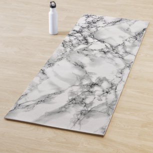 Trendy White Marble Stone Yoga Mat