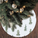 Trendy Winter | Christmas Tree Pattern Brushed Polyester Tree Skirt<br><div class="desc">Trendy Winter | Christmas Tree Pattern</div>