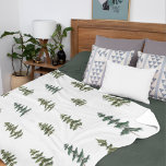 Trendy Winter | Christmas Tree Pattern Fleece Blanket<br><div class="desc">Trendy Winter | Christmas Tree Pattern</div>