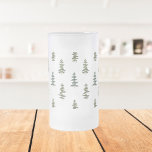 Trendy Winter | Christmas Tree Pattern Frosted Glass Beer Mug<br><div class="desc">Trendy Winter | Christmas Tree Pattern</div>