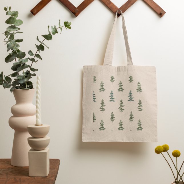 Trendy Winter | Christmas Tree Pattern Tote Bag