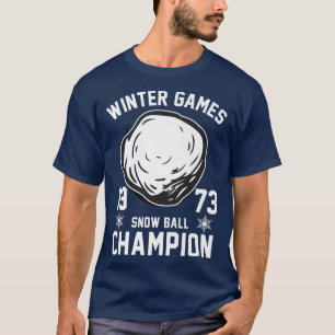 Trendy Winter Games Vintage Snow Ball Champion  T-Shirt