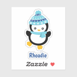 Trendy Winter Penguin Sticker