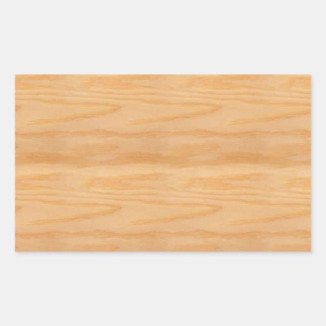 Trendy Wood Blank Template Elegant Design Classic Rectangular Sticker (Front)