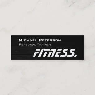 Trendy Wood Trainer Fitness Skinny Business Card