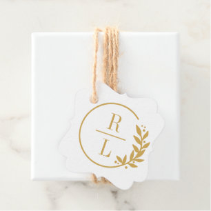 Trendy Wreath EDITABLE COLOR Wedding Favour Tags