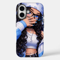 Trendy Y2K Anime Girl Blue Aesthetic