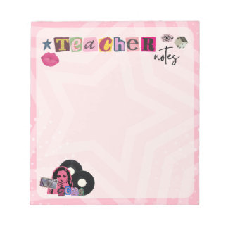 Trendy Y2K Teacher 2026 Notepad
