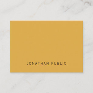 Trendy Yellow Brown Elegant Simple Modern Template Business Card