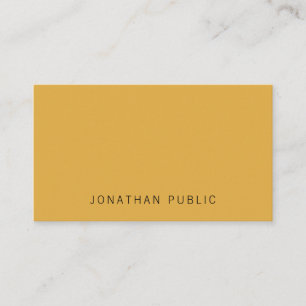 Trendy Yellow Brown Simple Minimalist Template Business Card