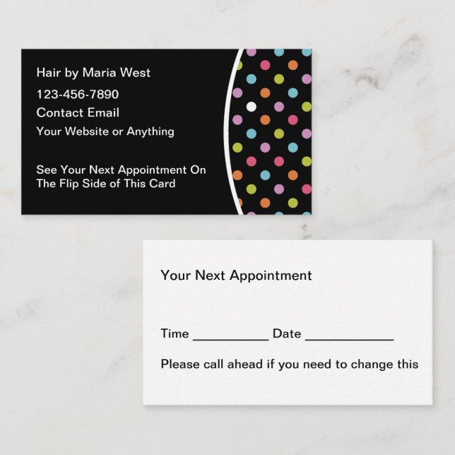 Trendy Yet Simple Custom Appointment Cards Design (Front/Back)
