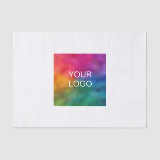 Trendy Your Business Logo Here Template Plain Tissue Paper (Front)