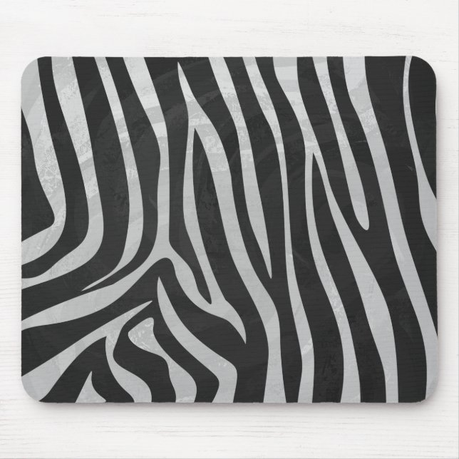 Trendy Zebra Animal Print Pattern created by Imagi Mouse Pad (Front)