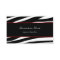 Trendy zebra customisable red business card