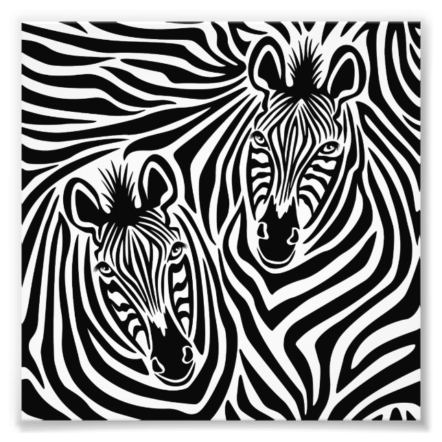 Trendy Zebra Print Black And White Pattern (Front)