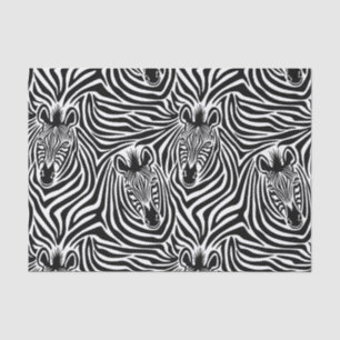 Trendy Zebra Print Black And White Pattern Tissue Paper