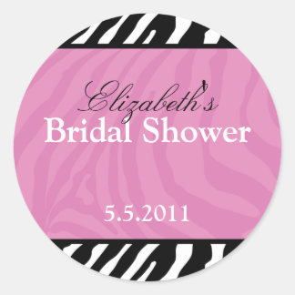 Trendy Zebra Stripe Customisable Favour Stickers