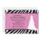TRENDY ZEBRA STRIPE Pink Bridal Shower 5x7