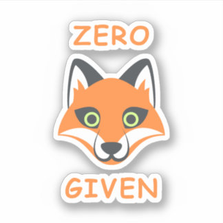 Trendy Zero Fox Given phrase Emoji Cartoon