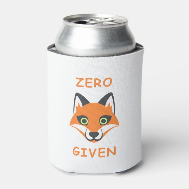 Trendy Zero Fox Given phrase Emoji Cartoon Can Cooler (Can Front)