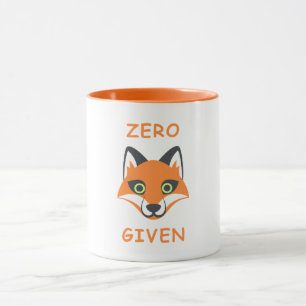 Trendy Zero Fox Given phrase Emoji Cartoon Mug