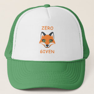 Trendy Zero Fox Given phrase Emoji Cartoon Trucker Hat
