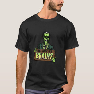 Trendy Zombie Needs Work Halloween T-Shirt
