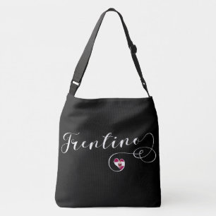 Trentino Heart Flag, Province of Trento, Italy Crossbody Bag