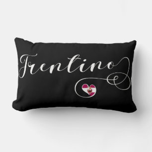 Trentino Heart Flag, Province of Trento, Italy Lumbar Cushion