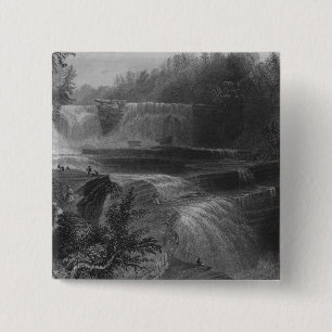 Trenton High Falls, 1838 15 Cm Square Badge