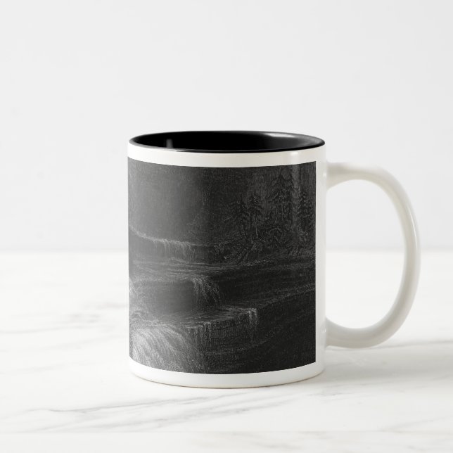 Trenton High Falls, 1838 Two-Tone Coffee Mug (Right)
