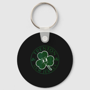 Trenton New Jersey Irish Shamrock Nj Retro Souveni Key Ring
