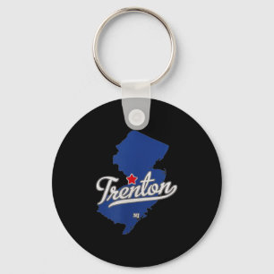 Trenton New Jersey Nj Map  Key Ring