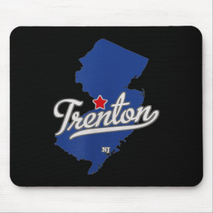 Trenton New Jersey Nj Map Mouse Pad
