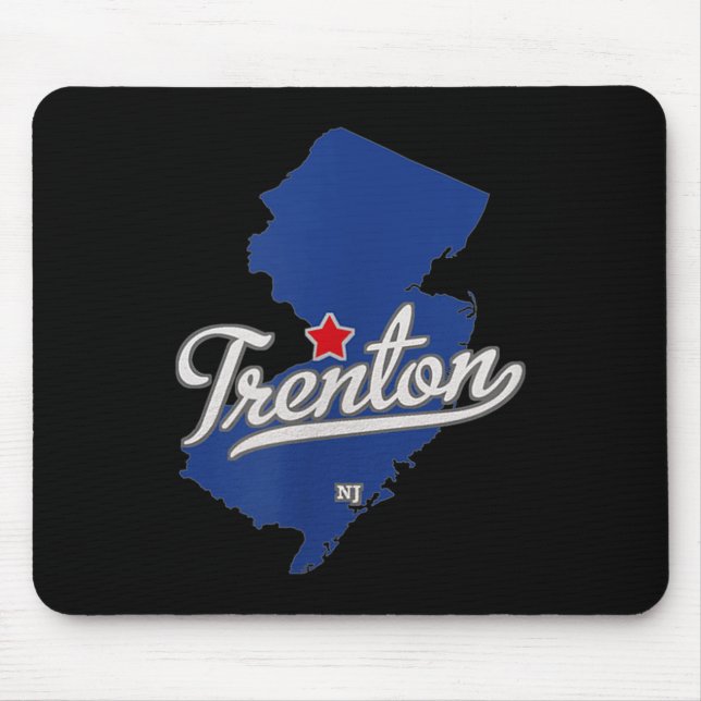 Trenton New Jersey Nj Map  Mouse Pad (Front)