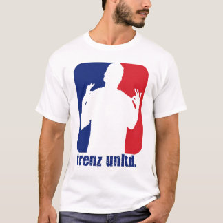 Trenz Unltd. Red & Blue Poppin' Collar - White Tee