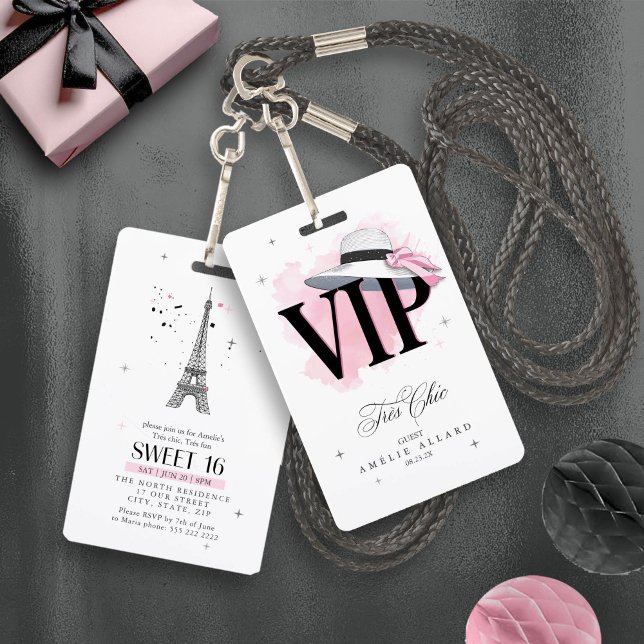 Trés Chic Parisian Sweet 16 ID1162 Badge ID Badge (Creator Uploaded)