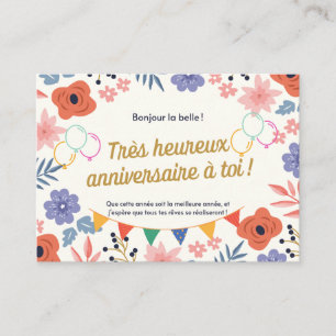 trés heureux anniverssaire à toi enclosure card