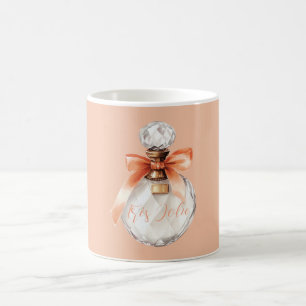 Très Jolie (very pretty) Perfume Bottle Ribbon Coffee Mug