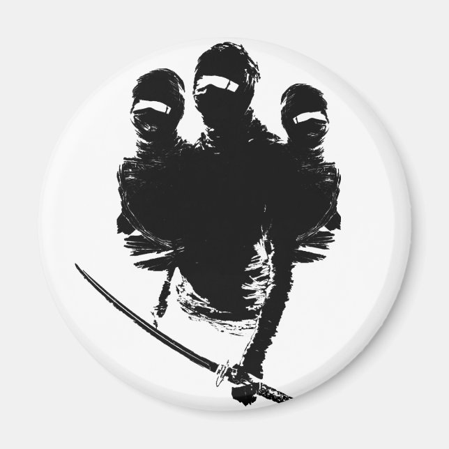 tres ninjas magnet (Front)