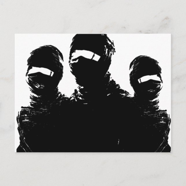 tres ninjas. postcard (Front)