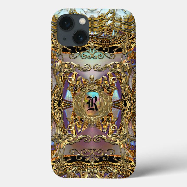 Très orné Pretty Monogram Case-Mate iPhone Case (Back)