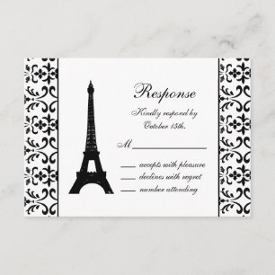 Tres Paris RSVP (white) Card