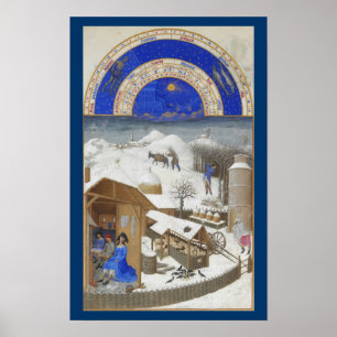 Très Riches Heures - February Poster