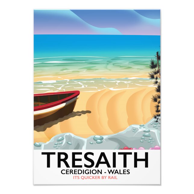 Tresaith, Ceredigion beach Wales seaside poster (Front)