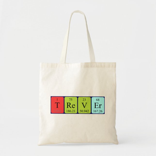 Trever periodic table name tote bag (Front)