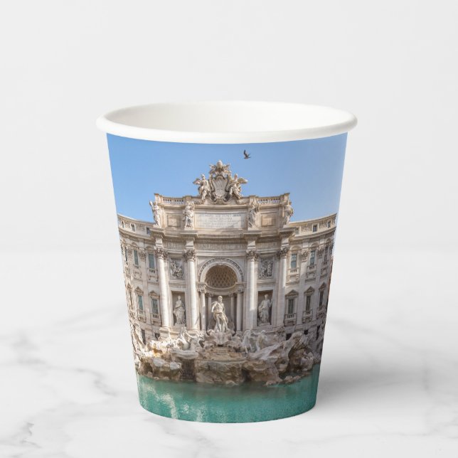 Trevi Fountain at early morning - Rome, Italy Paper Cups (Front)