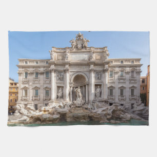 Trevi Fountain at early morning - Rome, Italy Tea Towel